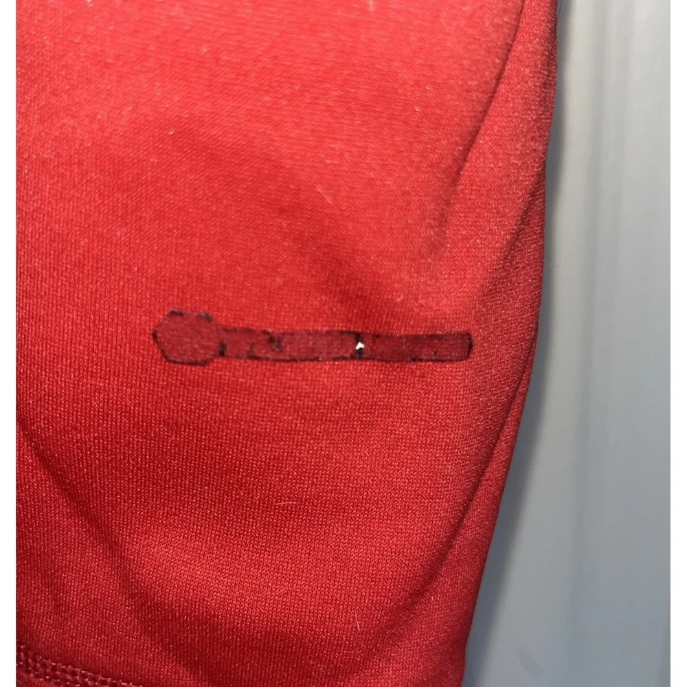The‎ North Face 1/4 Zip Fleece Mens Red/Rust Pullover Longsleeve Shirt Size M